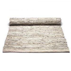 Rug Solid Leather Matto Reuna Beige 140x200 Cm