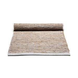 Rug Solid Matto Jute / Leather Pehmeä Harmaa 140x200 Cm