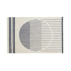 Woud Raining Circle Matto Valkea / Navy 170x240 Cm