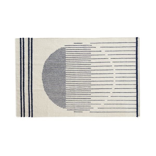 Woud Raining Circle Matto Valkea / Navy 170x240 Cm